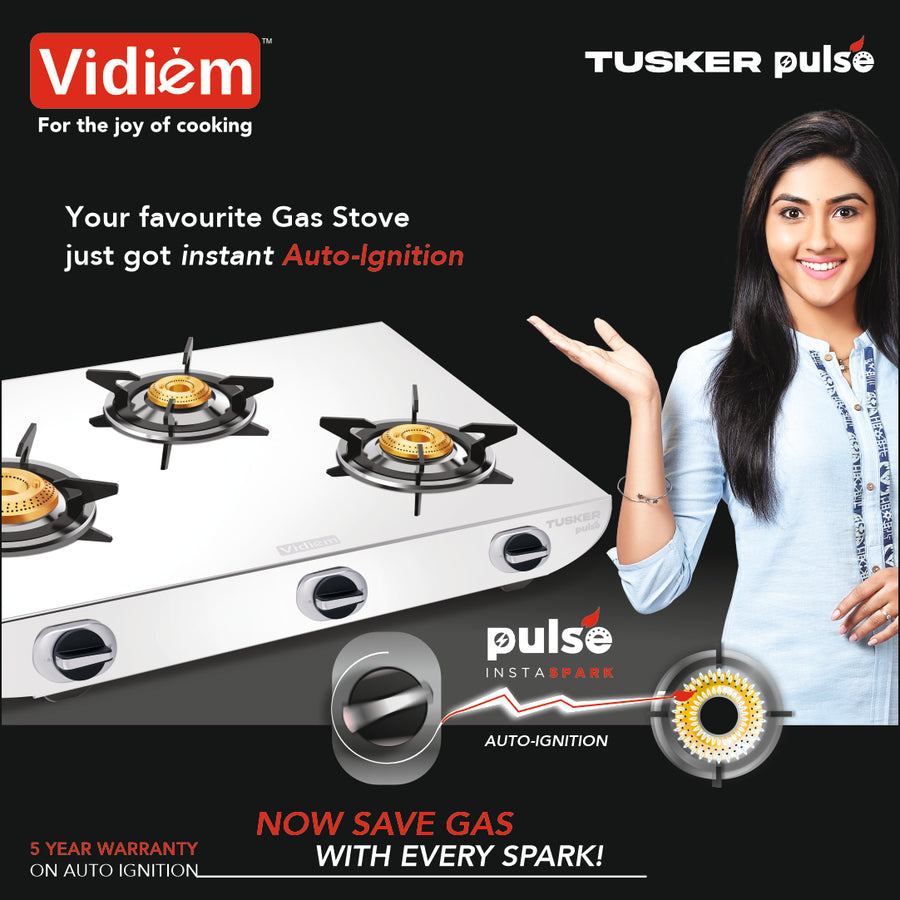 VIDIEM SS GAS STOVE 3B TUSKER PULSE VIDIEM SS GAS STOVE 3B TUSKER PULSE